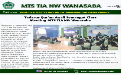 TADARUS QURAN AWALI SEMANGAT CLASS MEETING MTS TIA NW WANASABA