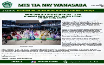 Kolaborasi PPLP UNW Mataram dan TIA NW Wanasaba Tutup Class Meeting 2025 dengan Fashion Show Kreatif